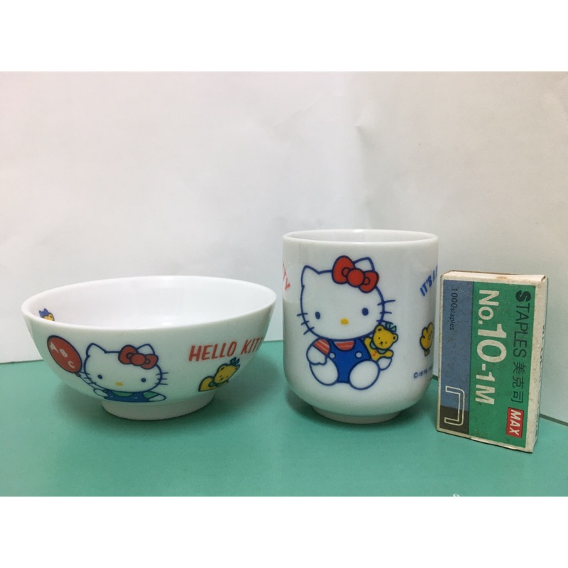 早期商品/凱蒂貓/Hello Kitty/三麗鷗/1989/碗/杯