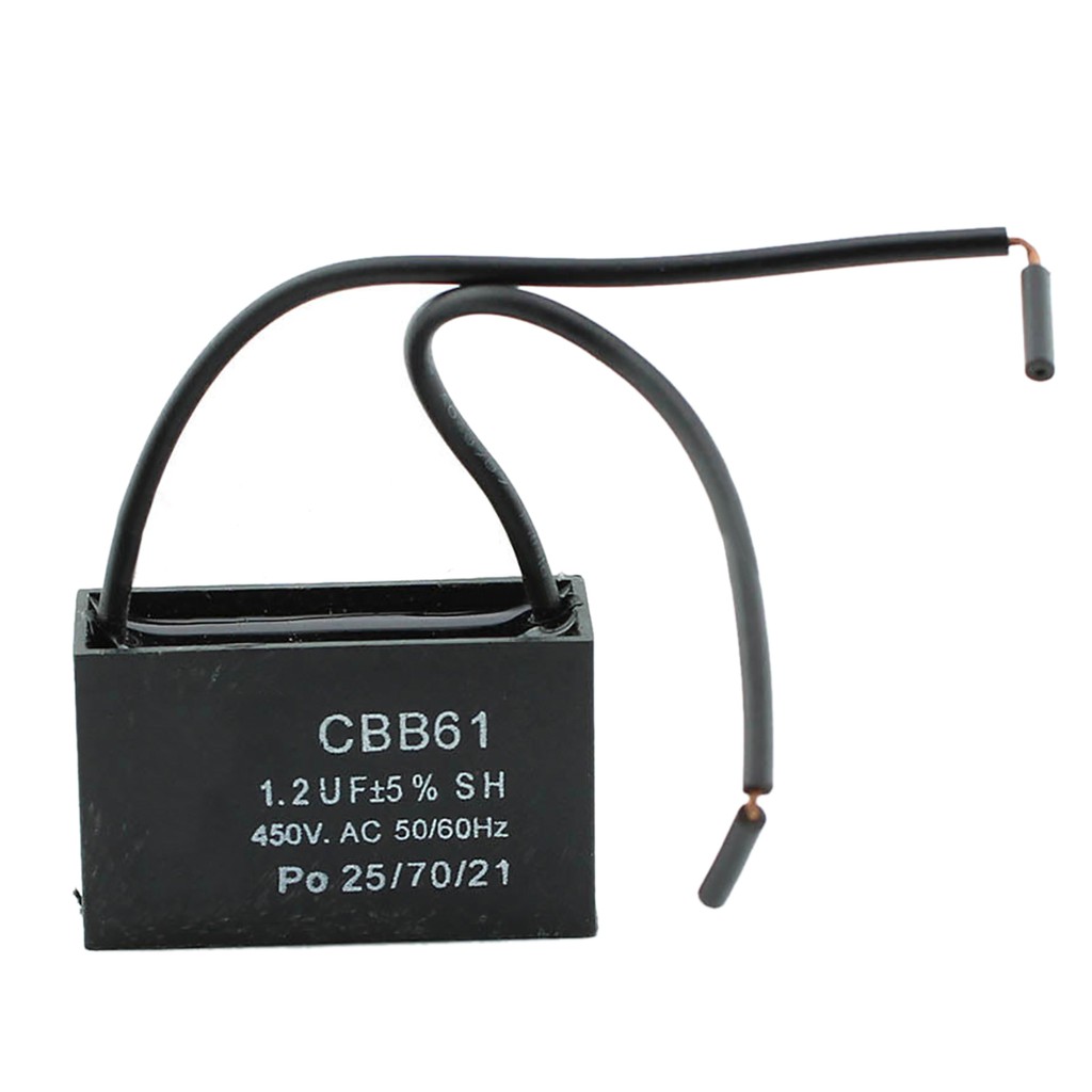 全新 CBB61 AC450V 1.2uF 空調電風扇運行啟動電容 2 線 newyetbloom