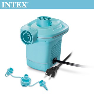【INTEX】110V家用電動充氣幫浦95W(充氣/洩氣二用)-水藍色15210050(58639)