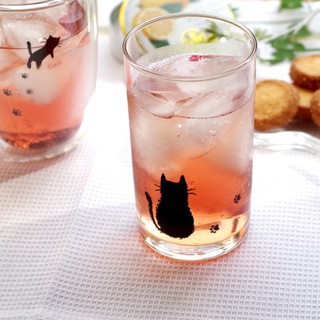 【emono選品】日本 Aderia 石塚硝子 貓咪狗狗足跡玻璃杯 果汁杯