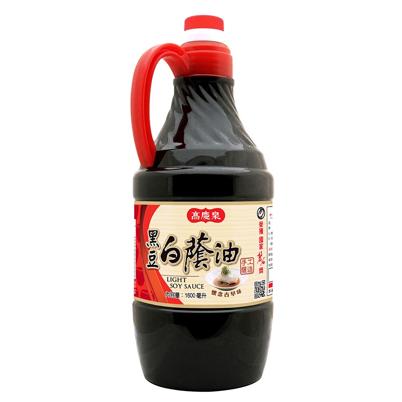 高慶泉 黑豆白蔭油 1600ml (公司直售)