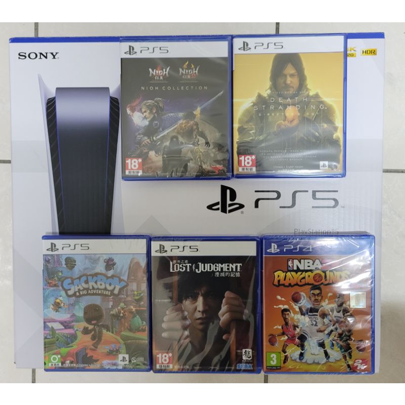 【全新禮包】PlayStation PS5 光碟機含5片遊戲 現貨 台中面交