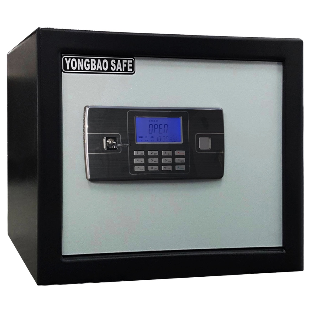 液晶防火防盜型保險櫃(QC-3642)《永寶保險櫃Yongbao Safe》極致灰防火保險箱 家用保險櫃 小型 公司用