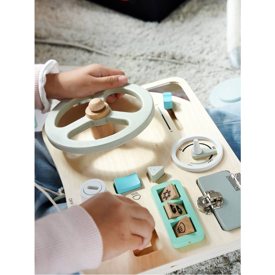 Baby童衣 木質配對玩具 兒童啟蒙玩具 早教益智木質拼板 家具造型配對拼圖 方向盤玩具 11405