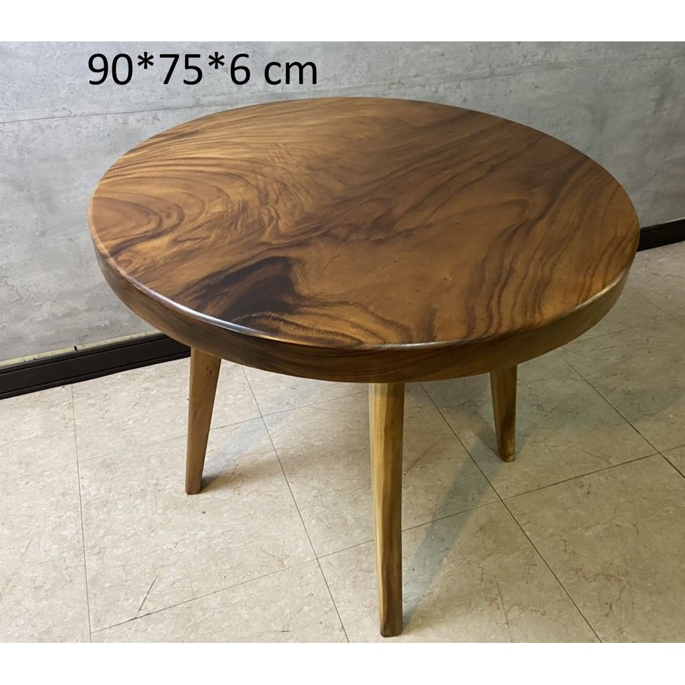 雨豆木小圓桌90cm(無拼接一枚板)