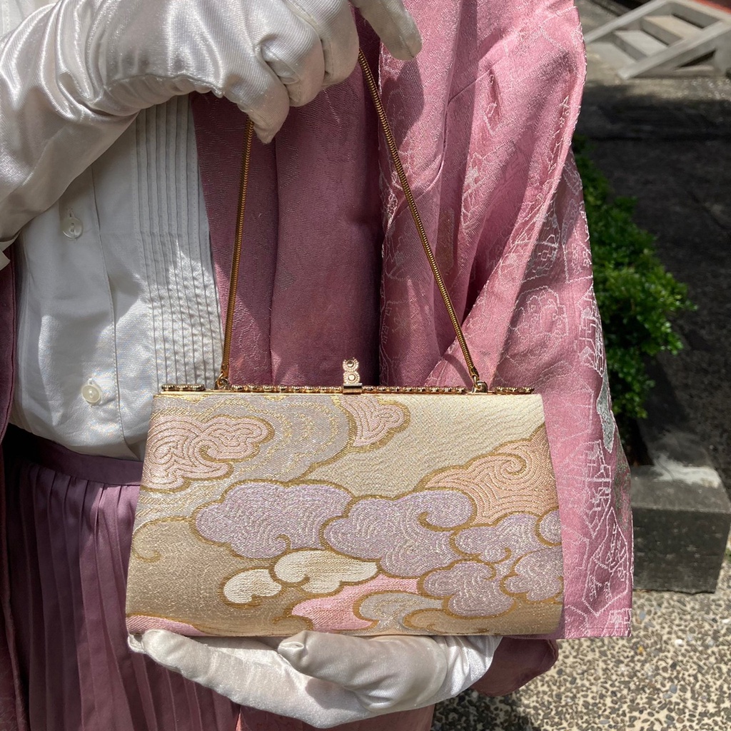 雲海日本古董包古物古著復古口金包手拿包