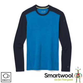 【SmartWool 美國 男 NTS 250長袖衫《藍/海軍藍》】SW016350/保暖長袖/內層衣/悠遊山水