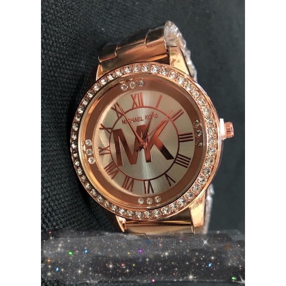 MK水鑽玫瑰金高級手錶