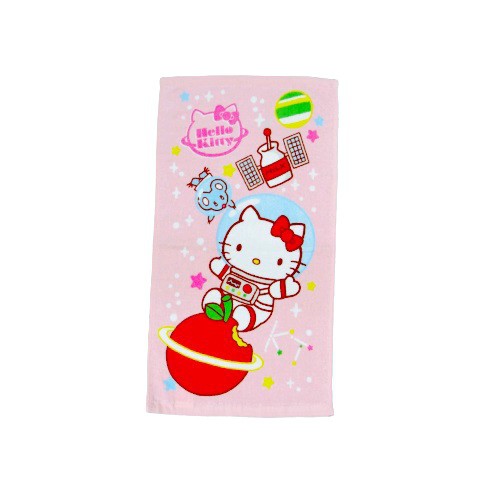 【Sanrio三麗鷗】太空系列-凱蒂貓童巾 100%棉 28x54cm