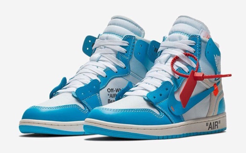 Nike Air Jordan 1 off white UNC 北卡藍 