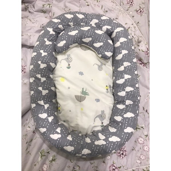 （二手）攜便式嬰兒床 床中床 可機洗 附枕頭 可折疊