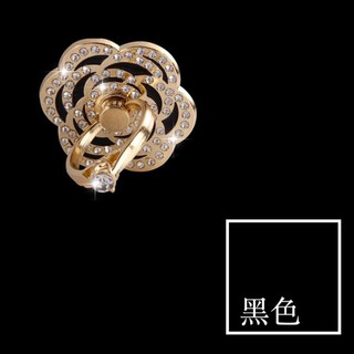 。黑色山茶花。手機指環扣支架金屬環 / 懶人粘貼式 / 卡扣支架
