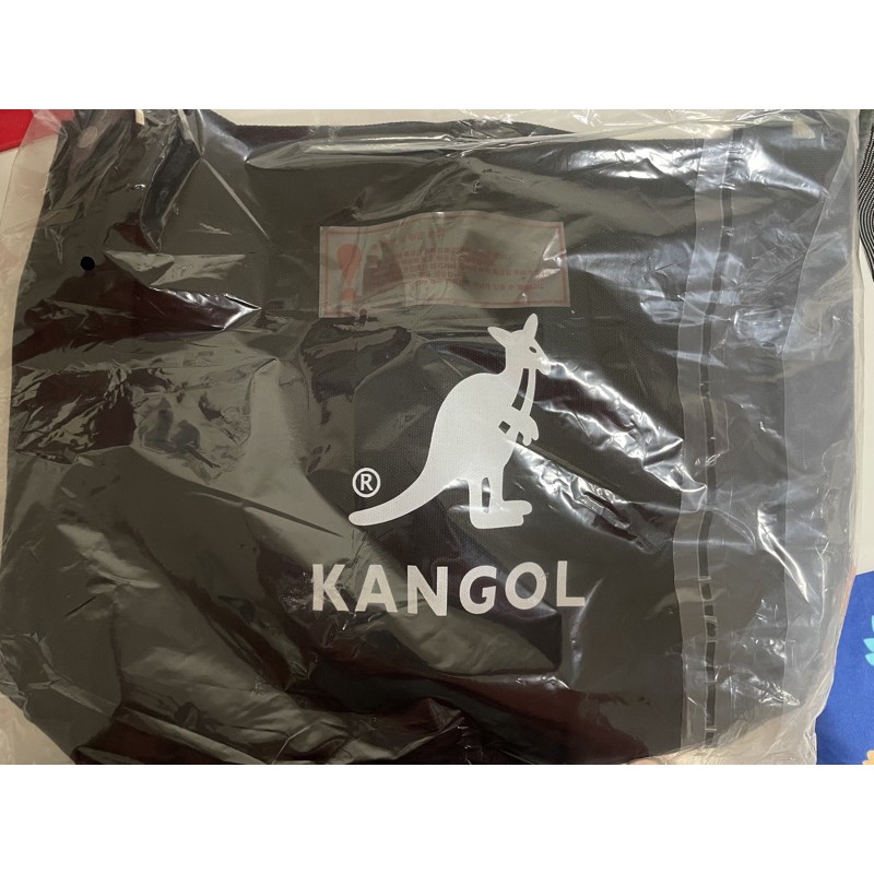 Kangol帆布斜背包-黑（韓國進口）