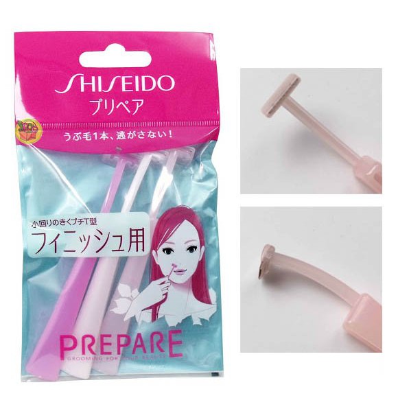 【JPGO】日本製 SHISEIDO 資生堂 美容修容刀 修眉刀 3支組~小T型