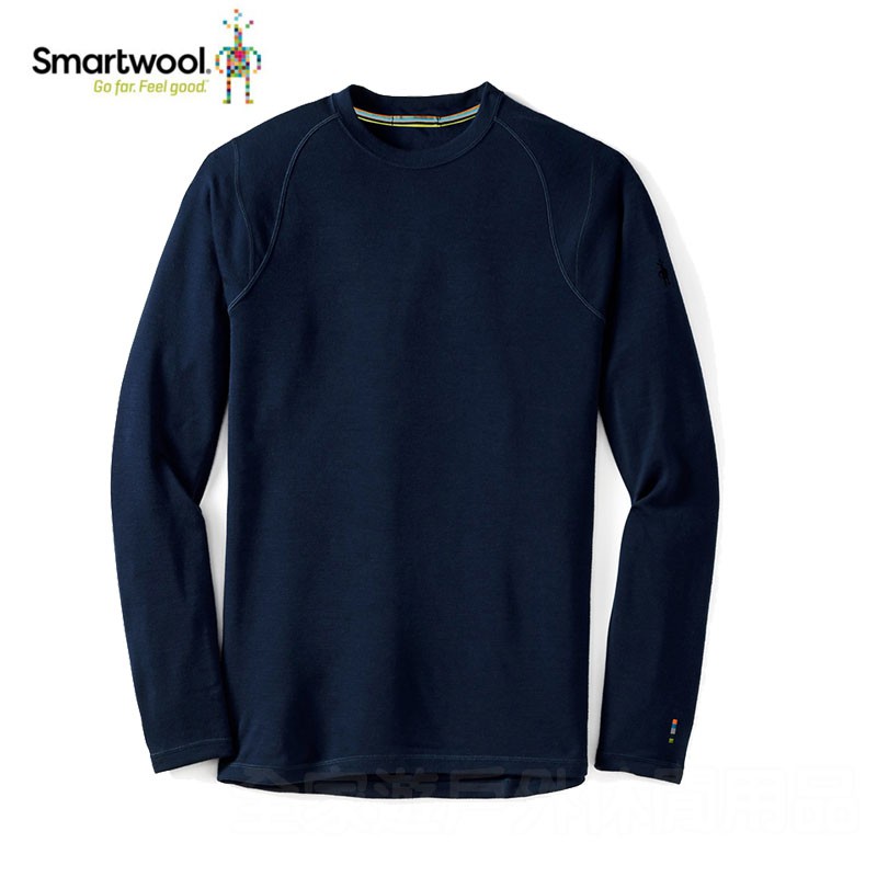 【SmartWool 美國】戶外運動男性 NTS 250長袖上衣 深海軍藍 羊毛衣 M/L/XL SW016350092