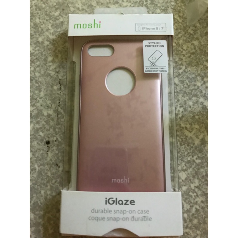 Moshi iGlaze for iPhone 8/7 (4.7吋) 超薄時尚保護背殼粉色保護殼 公司貨