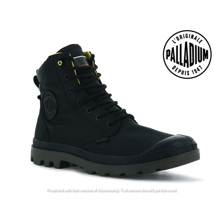 [便宜賣 全新]PALLADIUM PAMPA SC RCYCL WP+N再生科技拉鍊防水靴-中性-黑