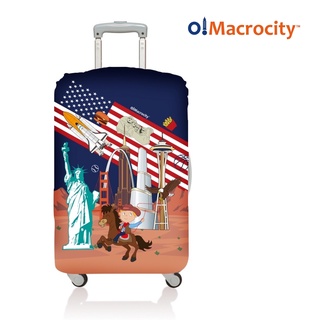 [文創品牌MACROCITY] 🇺🇸行李箱保護套'美國' 嚴選彈性厚度280Gsm/防水/抗皺/耐磨/防刮/防塵