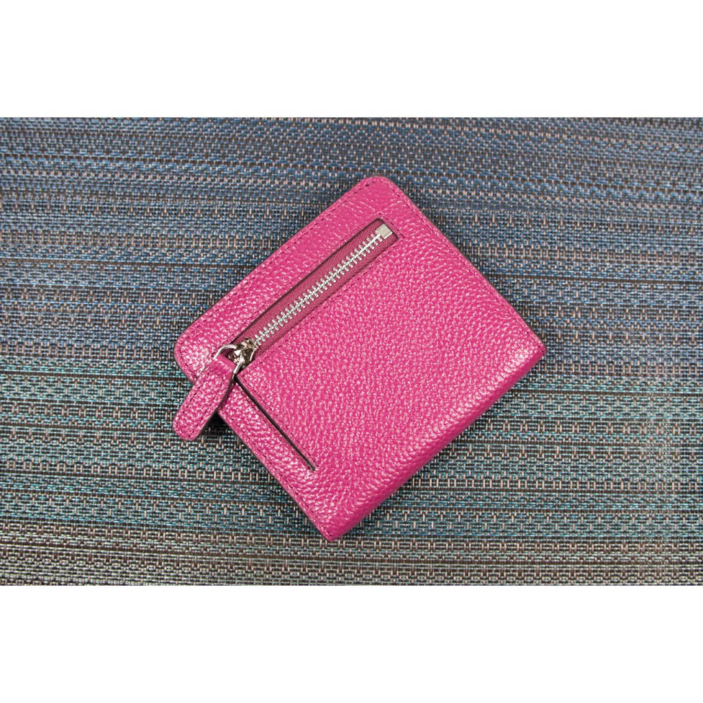 [紅瓦房小舖] 全新 真皮荔枝皮紋皮夾 紫色 Brand New purple wallet/purse