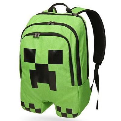 噗寶遊戲周邊 Minecraft我的世界當個創世神 苦力怕 爬行者 雙肩背包 後背包 書包