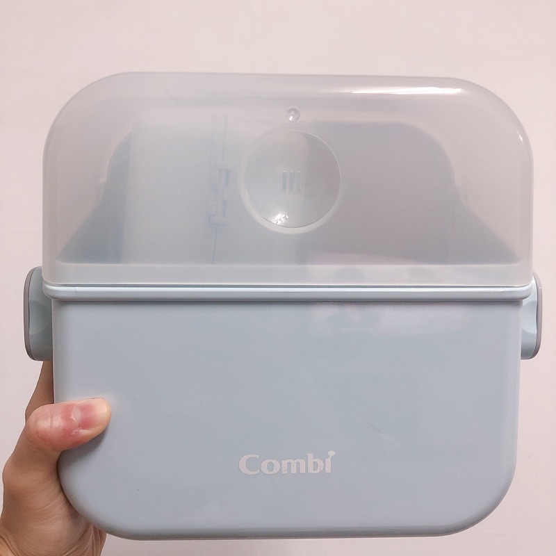 【二手拍】日本製 Combi奶瓶微波消毒鍋 奶瓶儲放盒 ⭐️上班哺乳媽媽必備❤️
