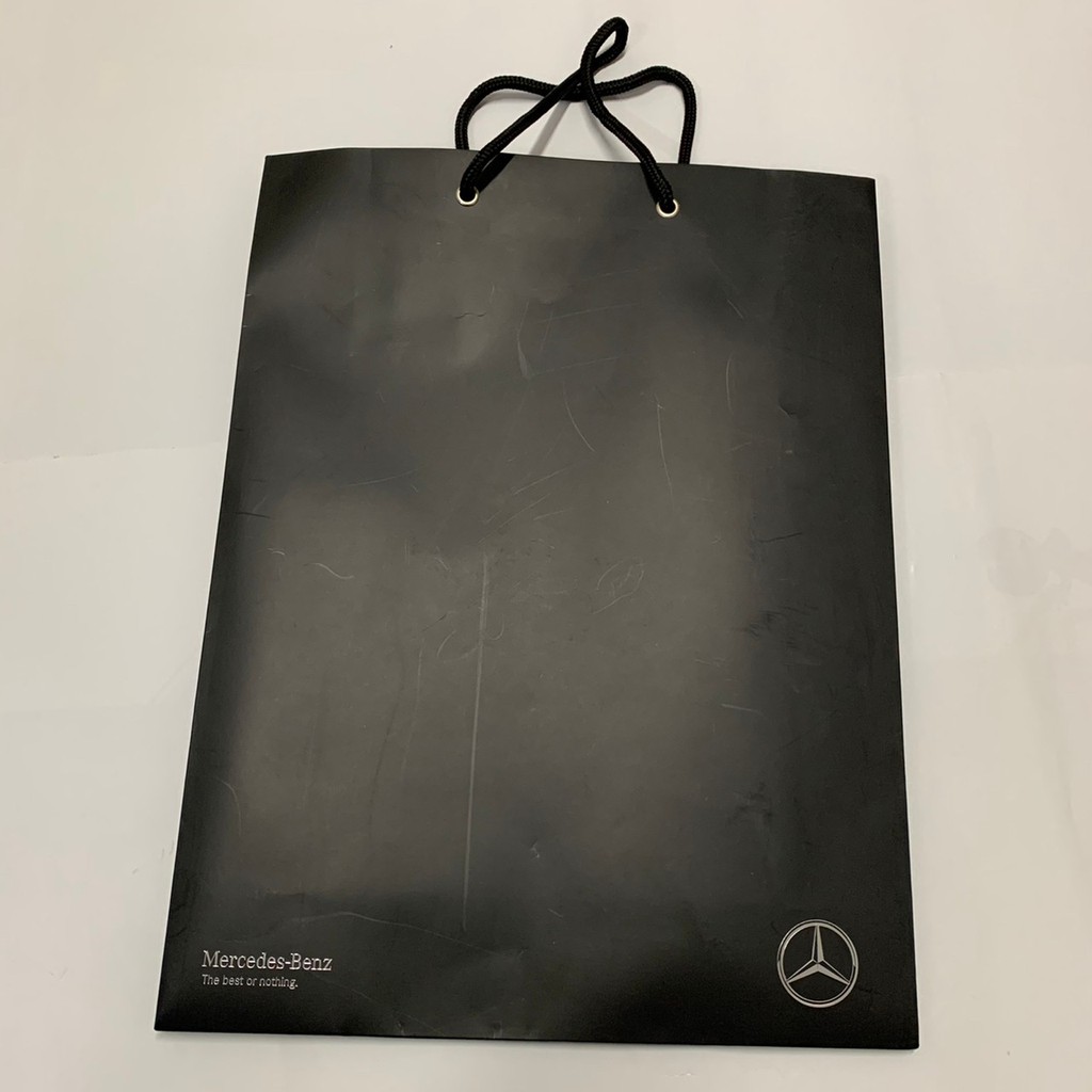 【二手商品】賓士 Mercedes-Benz 紙袋 黑色 提袋 手提袋 紙袋 原廠 (中長提袋)