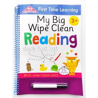 First Time Learning My Big Wipe Clean Reading 可擦拭 重複 學習書