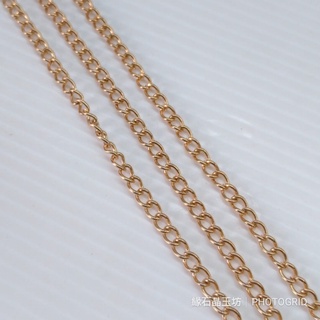 【現貨】3.9/3.7mm 金色十字鍊長鍊/項鍊/手鍊/創意設計飾品素材/手作DIY五金配件
