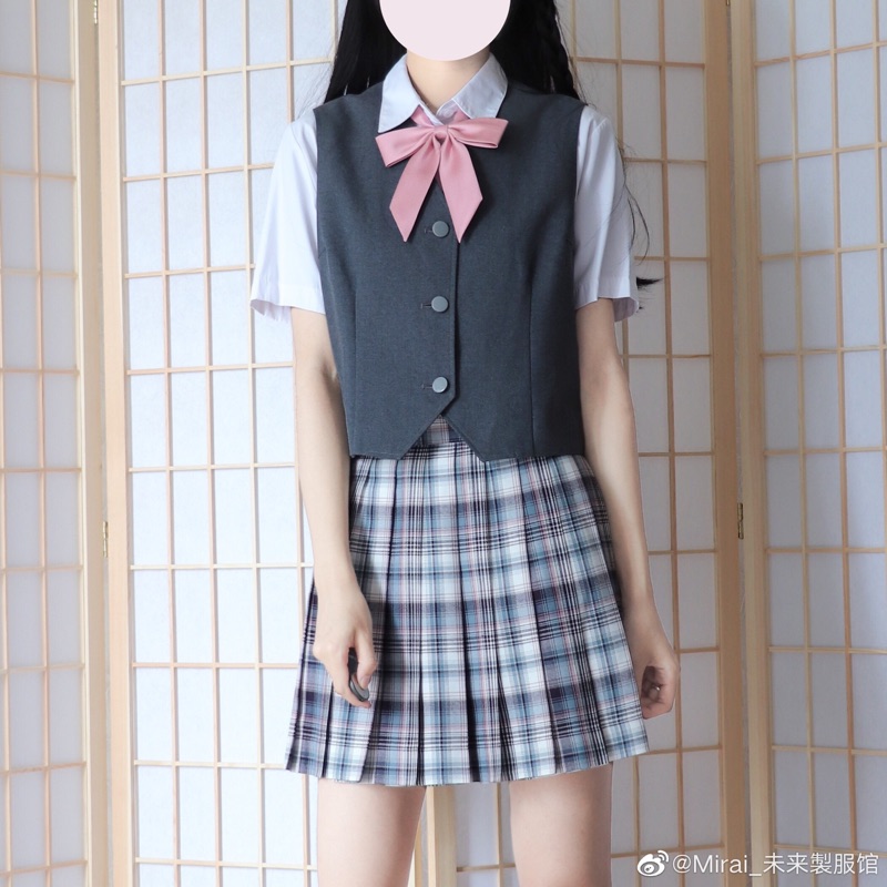 現貨mirai 未來jk 制服格裙無歌格紋裙半身裙m碼42cm 短裙百褶裙格子裙 蝦皮購物