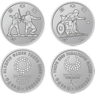 阿呆雜貨 現貨 第一版 日本 平成30年 兩枚一套 2020年 東京奧運 100元 紀念幣 鈔票 紙鈔 錢幣 非現行貨幣