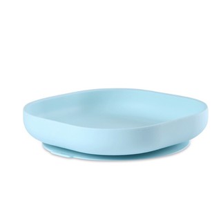 奇哥 BEABA 寶寶矽膠學習餐盤-粉/藍（可高溫消毒）