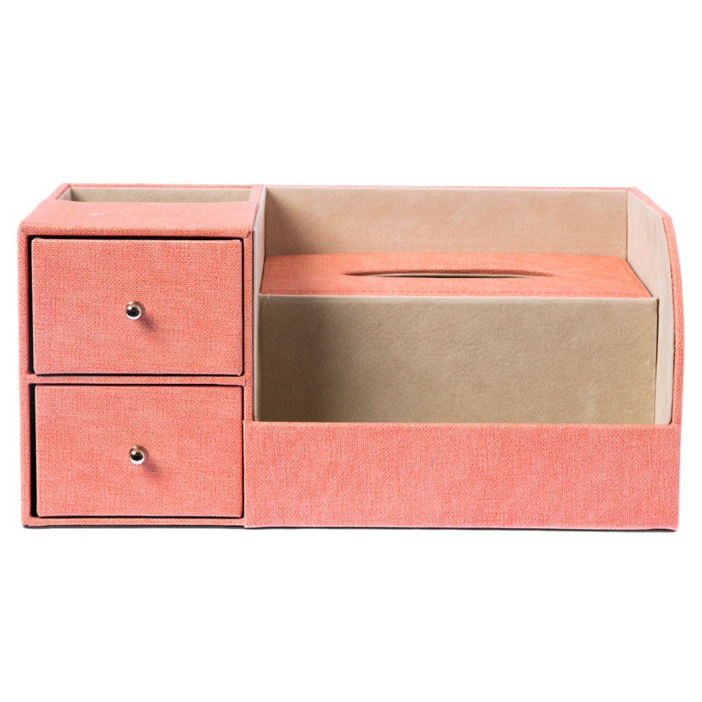 皮格 多功能桌上型面紙盒 粉色