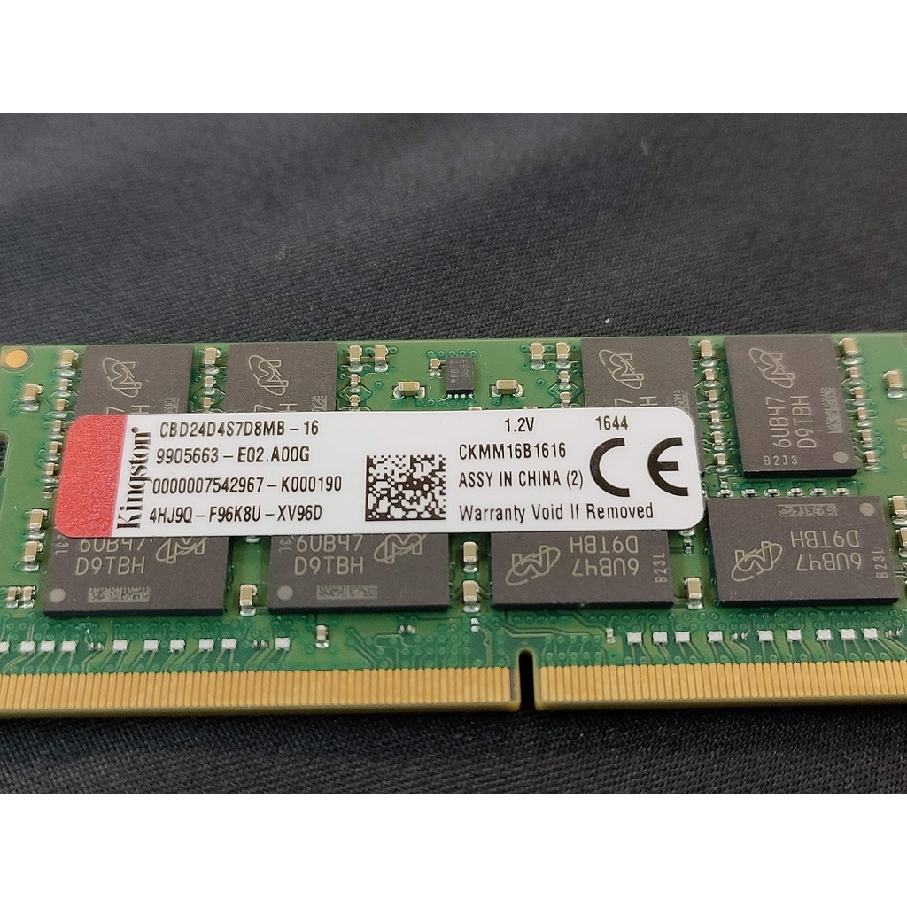 終身保固 金士頓 KINGSTON DDR4 16G 16GB 2400 19200 雙面 筆電 記憶體