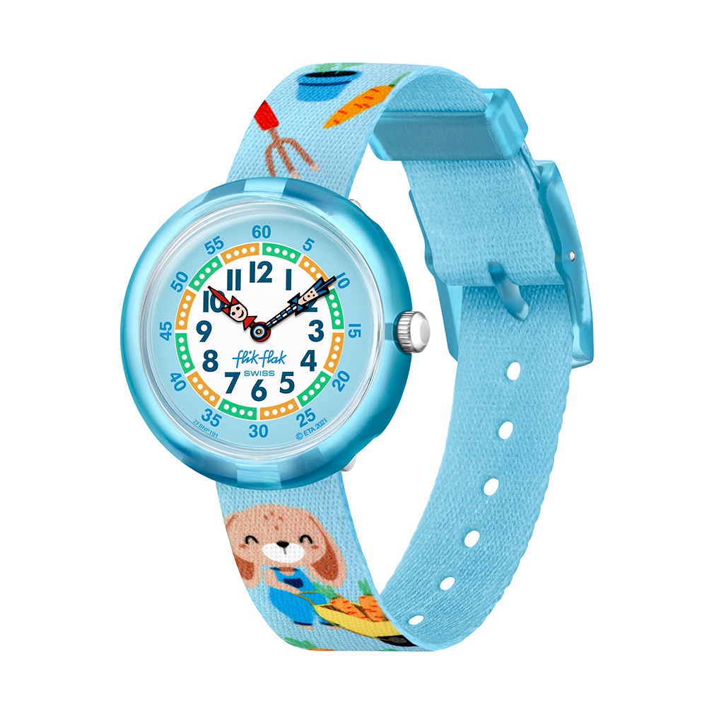 【FlikFlak】兒童錶 CARROT PARTY 紅蘿蔔派對 (31.85mm) 瑞士錶 FBNP191 手錶