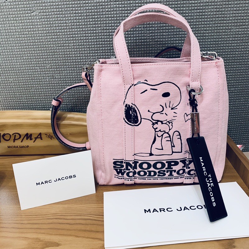 💯正品保證💯美國Marc Jacobs the tag tote購物袋 手提袋 peanuts 史努比聯名 側背包