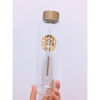星巴克 STARBUCKS 經典金品牌玻璃瓶 全新