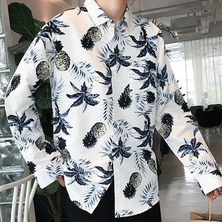薄款印花襯衣 夏威夷度假風花襯衫系列 寬鬆大尺碼襯衫 (PSL9960)【FIZZE】