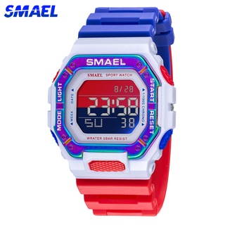 Smael 8059 男士多功能數字運動計時碼表時尚軍用手錶 LED 手錶