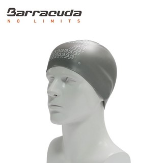 美國巴洛酷達barracuda成人矽膠3d泳帽-銀色