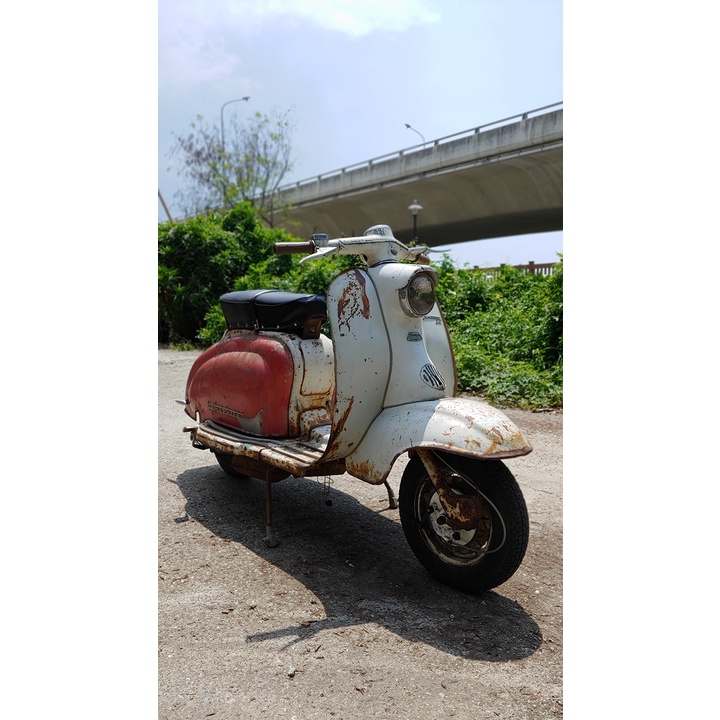 稀有195X年正義大利版本無牌一代老烏龜 蘭美達 Lambretta LI125 老車 老速克達