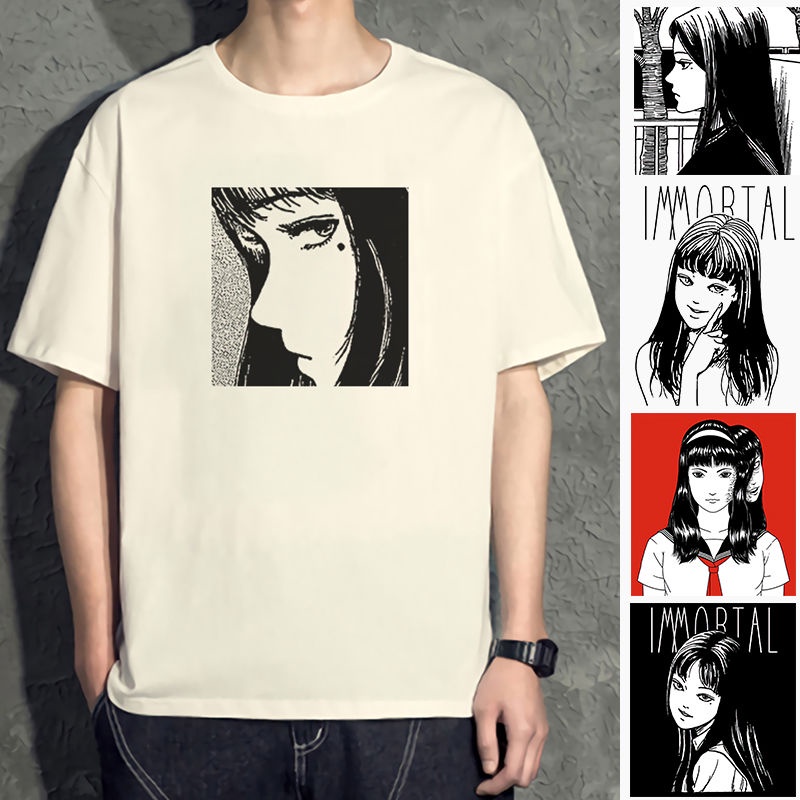 新店特惠 純棉伊藤潤二周邊t恤川上富江短袖恐怖獵奇風衣服男女聯名體恤潮小綿羊居家 蝦皮購物