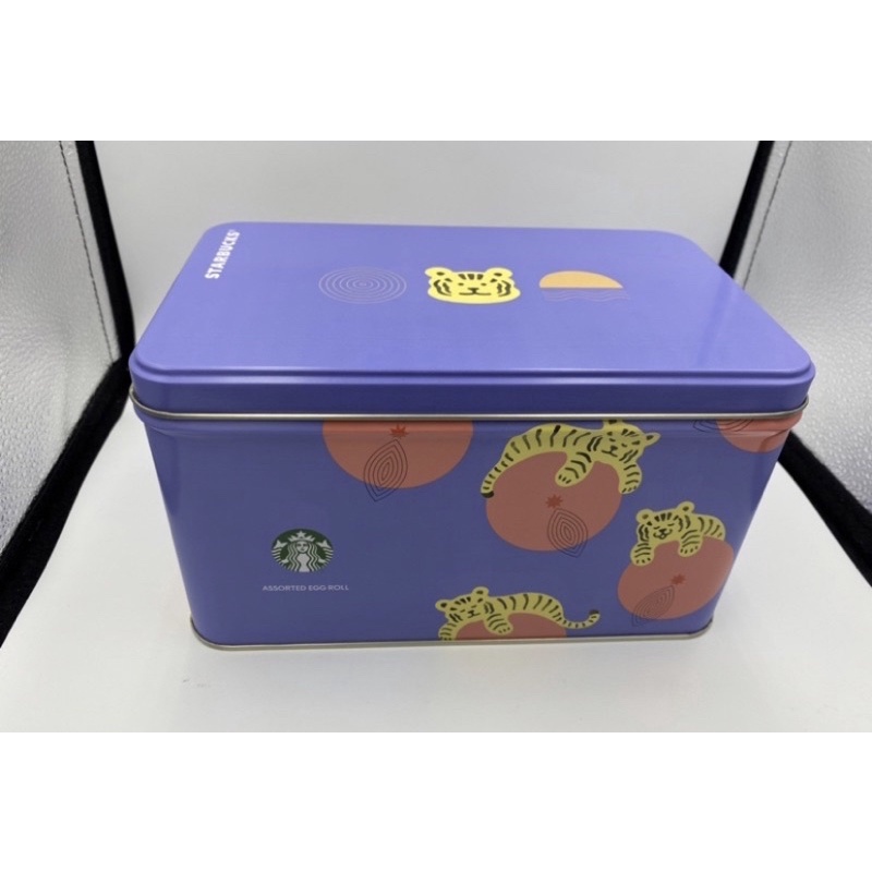 星巴克 Starbucks虎年空鐵盒 臻選綜合蛋捲禮盒 虎年空鐵盒 限定鐵盒