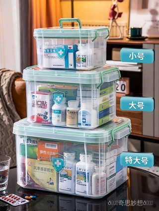 🎊奇思妙想🎊 多層藥箱家庭裝藥品收納盒小醫藥箱家用大容量醫療大號急救箱