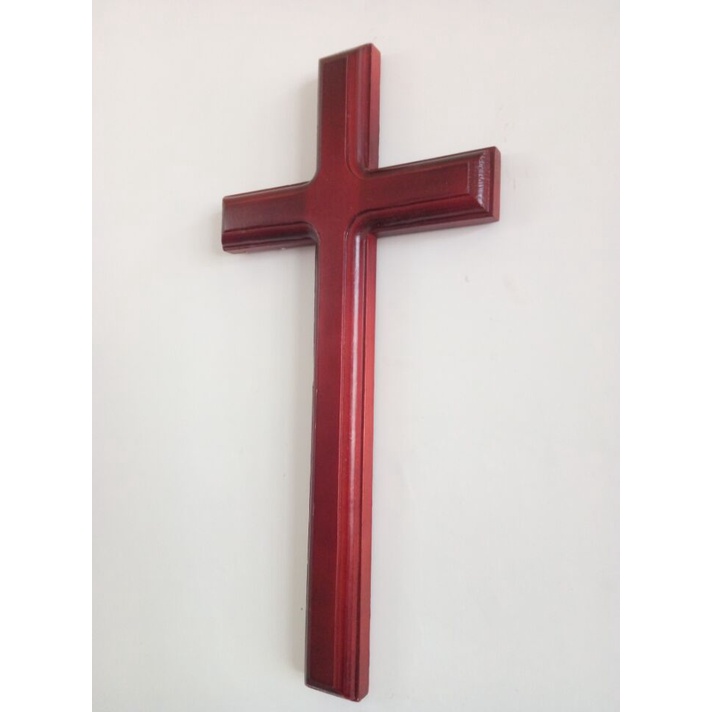 ❤as86❤十字架實木木質十字架家居擺件掛壁主內禮品31厘米