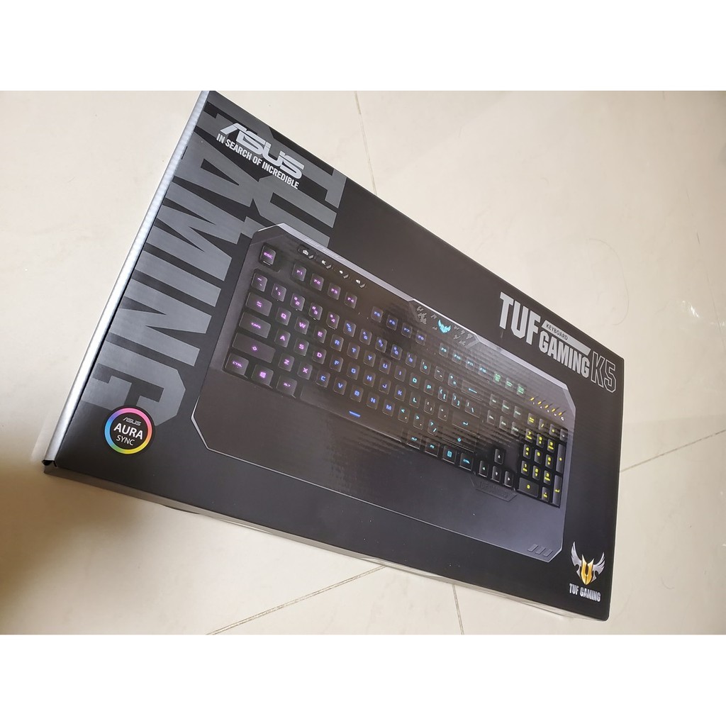 華碩 ASUS TUF Gaming K5 RGB 薄膜式電競鍵盤