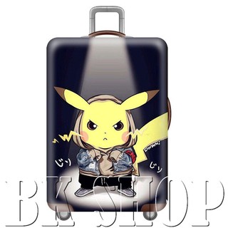 ◤BK SHOP◢ 彈力布行李套 保護套 行李箱套 防塵套(行李箱18寸～32寸適用)-聚光燈皮卡丘