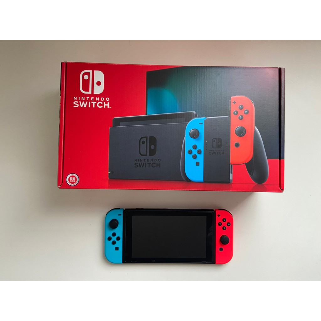 任天堂 Switch 紅藍主機 (電池加強版)+健身環大冒險 同捆組  (二手)