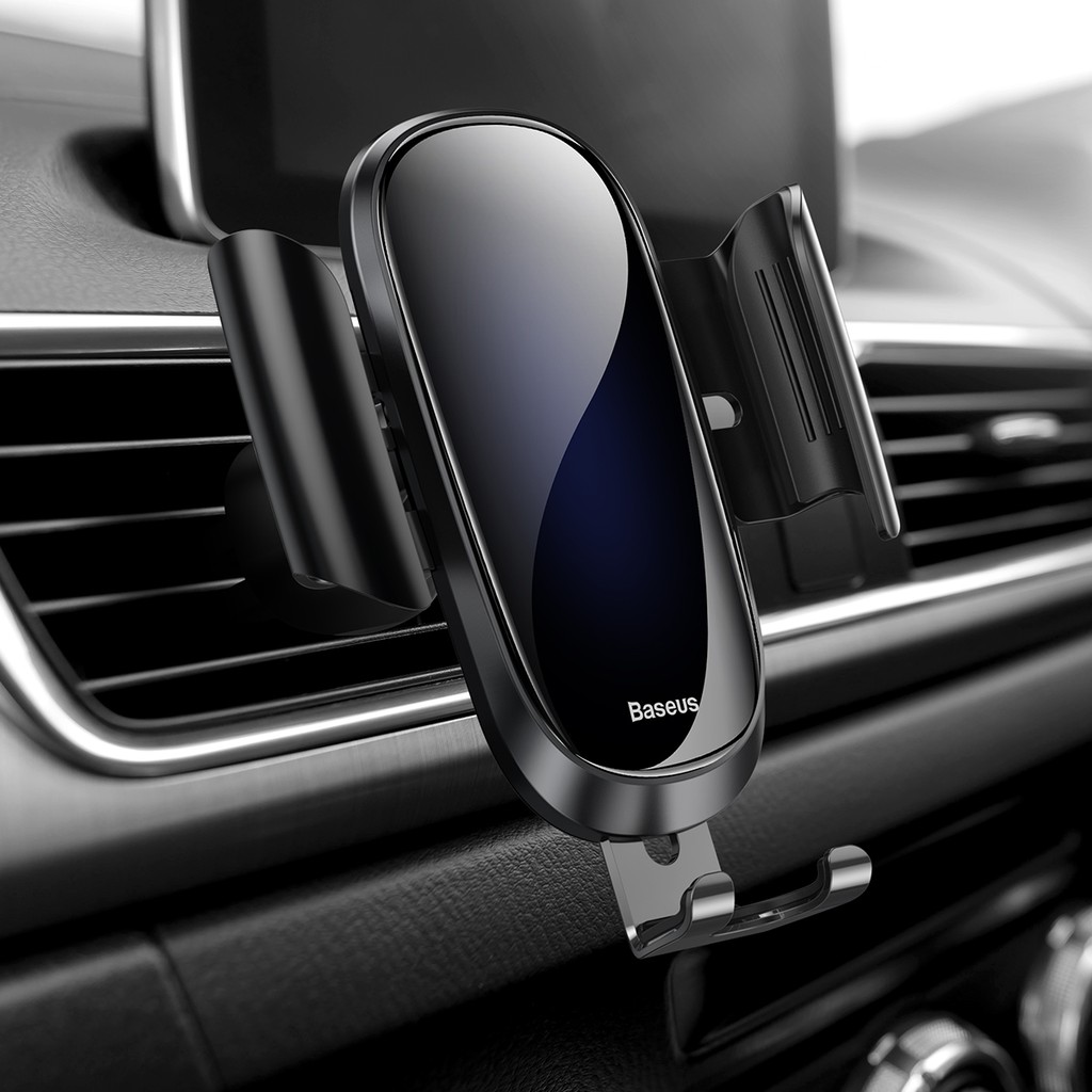 適用於iphone Samsung的baseus玻璃表面重力汽車空氣固定支架 蝦皮購物