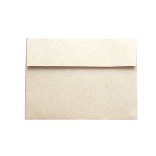 素色歐式橫式信封-卡其色