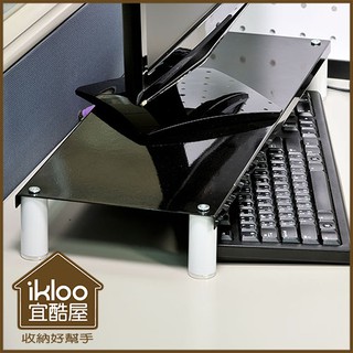 【ikloo】桌上螢幕架/鍵盤收納架1入 OA127